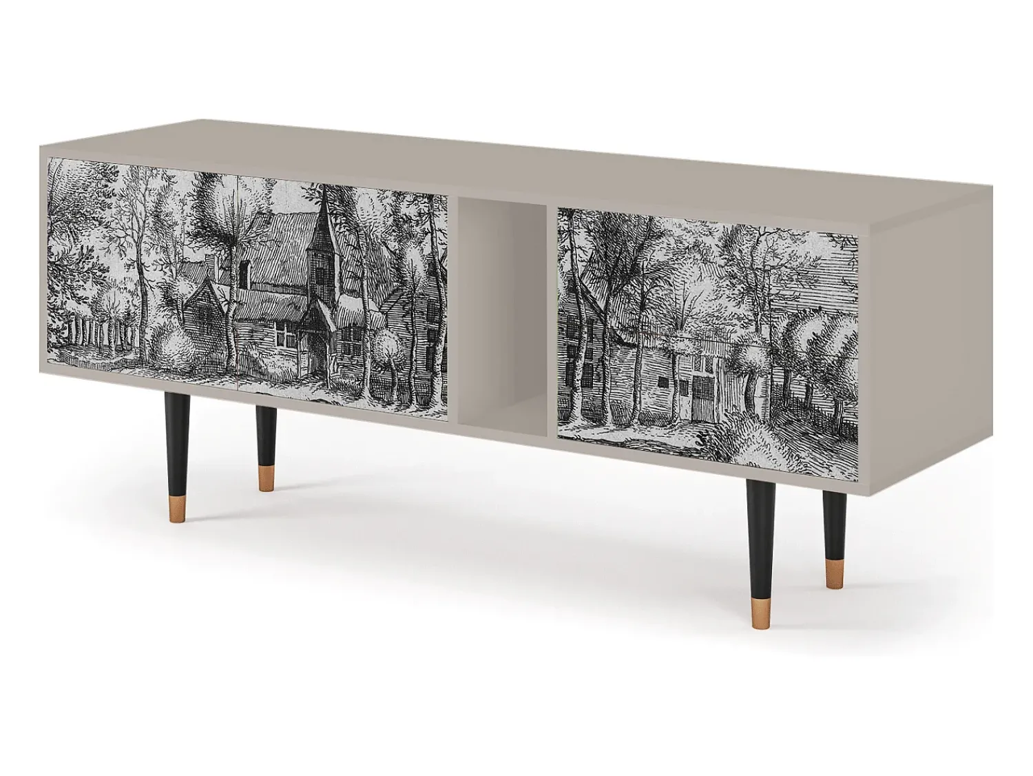 Móvel De Tv| Mueble de TV - 170х69х48 cm - T1 - A Pond, Areia Bege