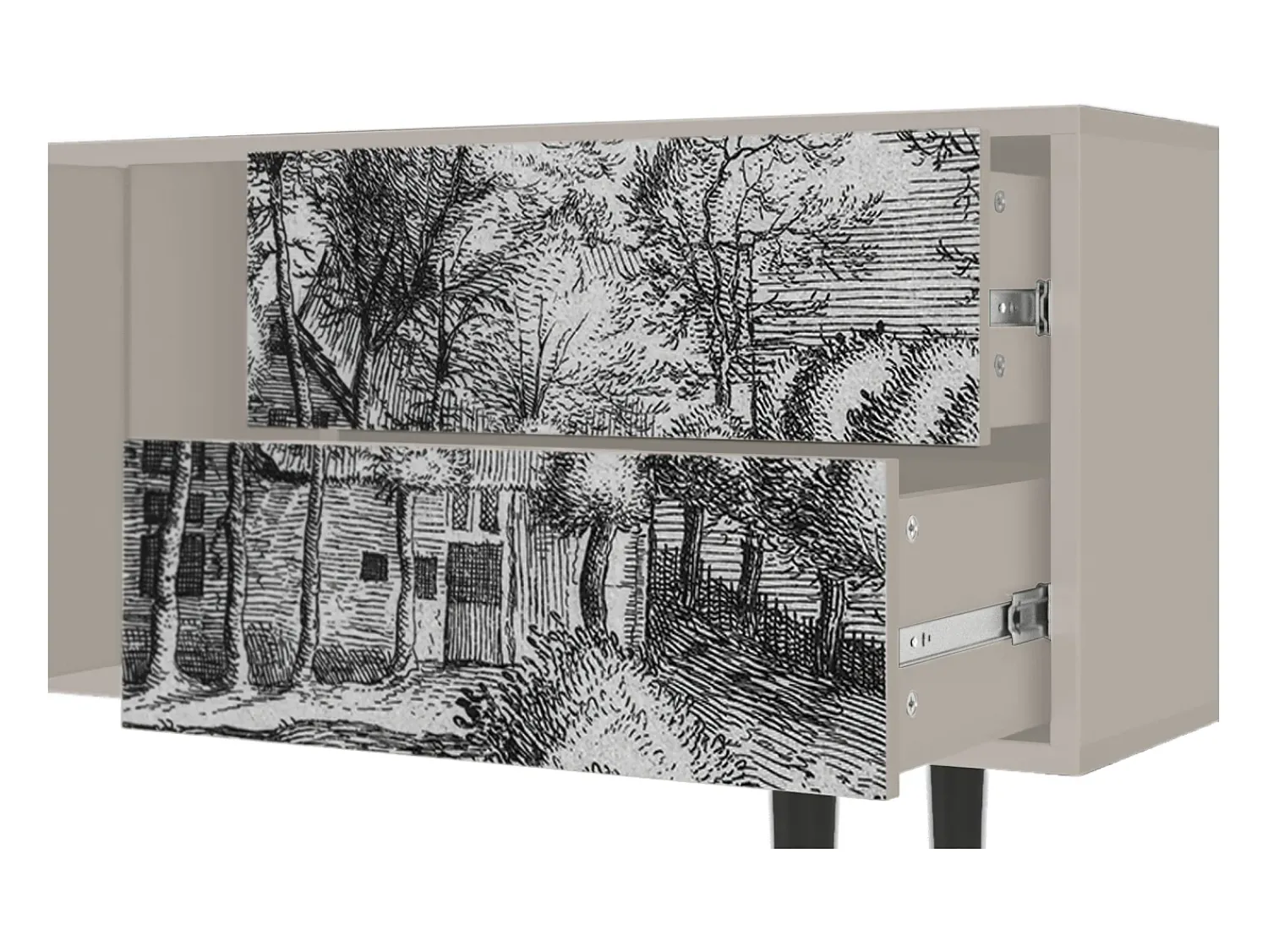 Móvel De Tv| Mueble de TV - 170х69х48 cm - T1 - A Pond, Areia Bege