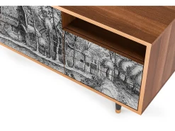 Móvel De Tv| Mueble de TV - 125х56х41 cm - T7 - A Pond, Nogueira Castanho