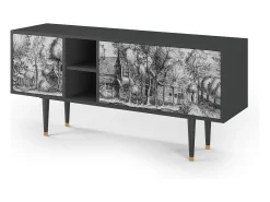 Clearance Mueble de TV - 150х69х41 cm - T5 - A Pond, Antracite Cinza antracite