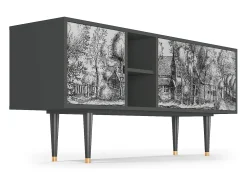 Clearance Mueble de TV - 150х69х41 cm - T5 - A Pond, Antracite Cinza antracite