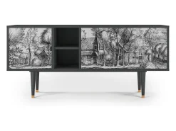 Clearance Mueble de TV - 150х69х41 cm - T5 - A Pond, Antracite Cinza antracite