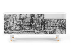 Online Mueble de TV - 125х56х41 cm - T7 - A Pond, Branco Bege