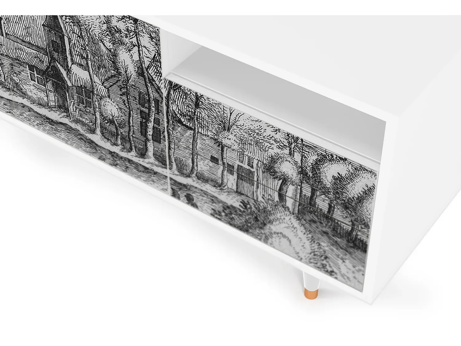 Online Mueble de TV - 125х56х41 cm - T7 - A Pond, Branco Bege