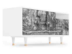 Online Mueble de TV - 125х56х41 cm - T7 - A Pond, Branco Bege