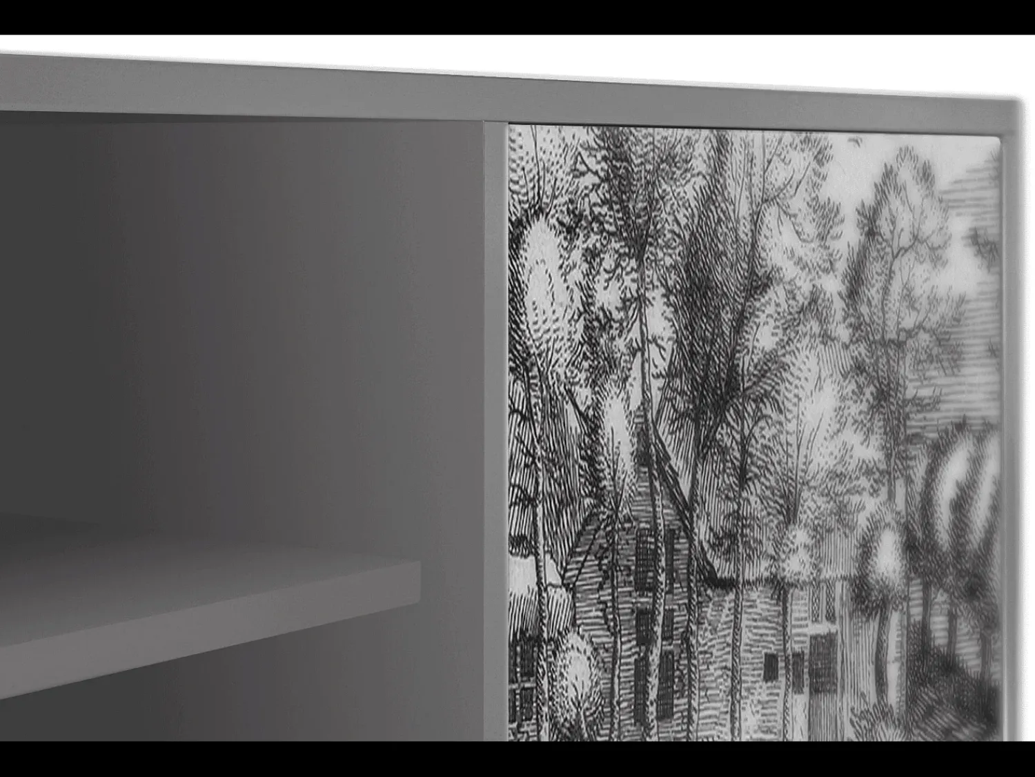 Mueble de TV - 170х69х48 cm - T2 - A Pond, Cinza^ Móvel De Tv