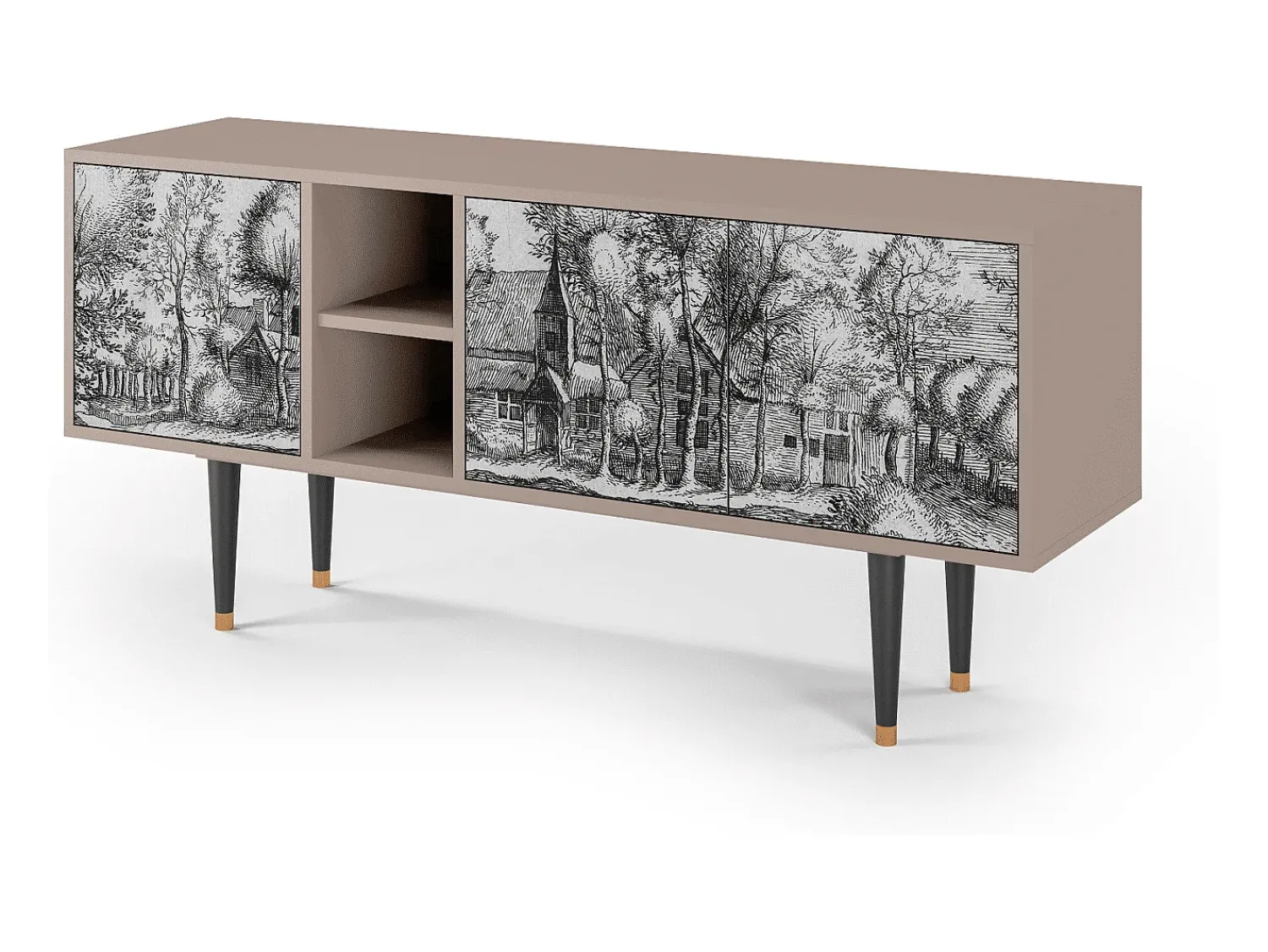 Móvel De Tv* Mueble de TV - 150х69х41 cm - T5 - A Pond, Latte Bege