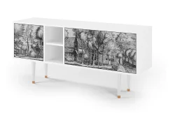 Mueble de TV - 150х69х41 cm - T5 - A Pond, Branco^ Móvel De Tv