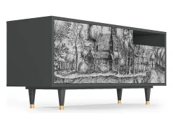 Móvel De Tv| Mueble de TV - 125х56х41 cm - T7 - A Pond, Antracite Cinza antracite