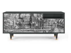Móvel De Tv| Mueble de TV - 125х56х41 cm - T7 - A Pond, Antracite Cinza antracite