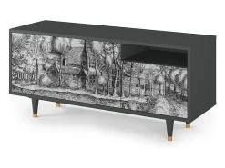 Móvel De Tv| Mueble de TV - 125х56х41 cm - T7 - A Pond, Antracite Cinza antracite