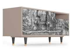 Móvel De Tv| Mueble de TV - 125х56х41 cm - T7 - A Pond, Latte Bege