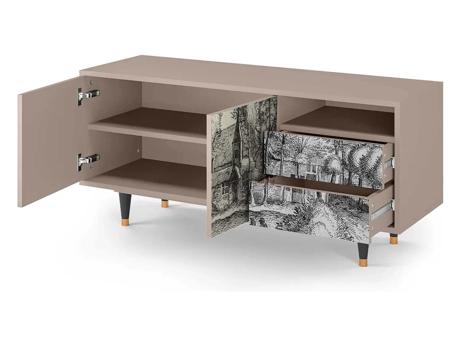 Móvel De Tv| Mueble de TV - 125х56х41 cm - T7 - A Pond, Latte Bege