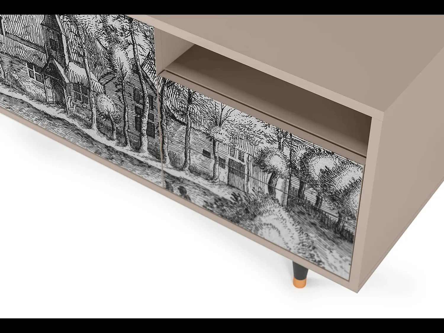 Móvel De Tv| Mueble de TV - 125х56х41 cm - T7 - A Pond, Latte Bege