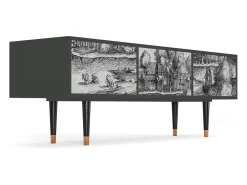 Clearance Mueble de TV - 170х59х48 cm - T4 - A Pond, Antracite Cinza antracite