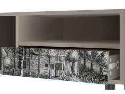 Discount Mueble de TV - 115х59х48 cm - T3 - A Pond, Areia Bege