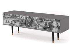 Móvel De Tv* Mueble de TV - 170х59х48 cm - T4 - A Pond, Cinza Cinzento