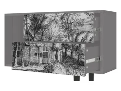 Mueble de TV - 170х69х48 cm - T1 - A Pond, Cinza^ Móvel De Tv