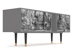 Mueble de TV - 170х69х48 cm - T1 - A Pond, Cinza^ Móvel De Tv
