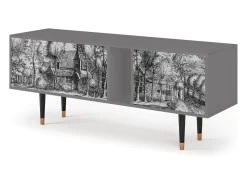 Mueble de TV - 170х69х48 cm - T1 - A Pond, Cinza^ Móvel De Tv