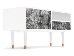 Móvel De Tv| Mueble de TV - 115х59х48 cm - T3 - A Pond, Branco Bege