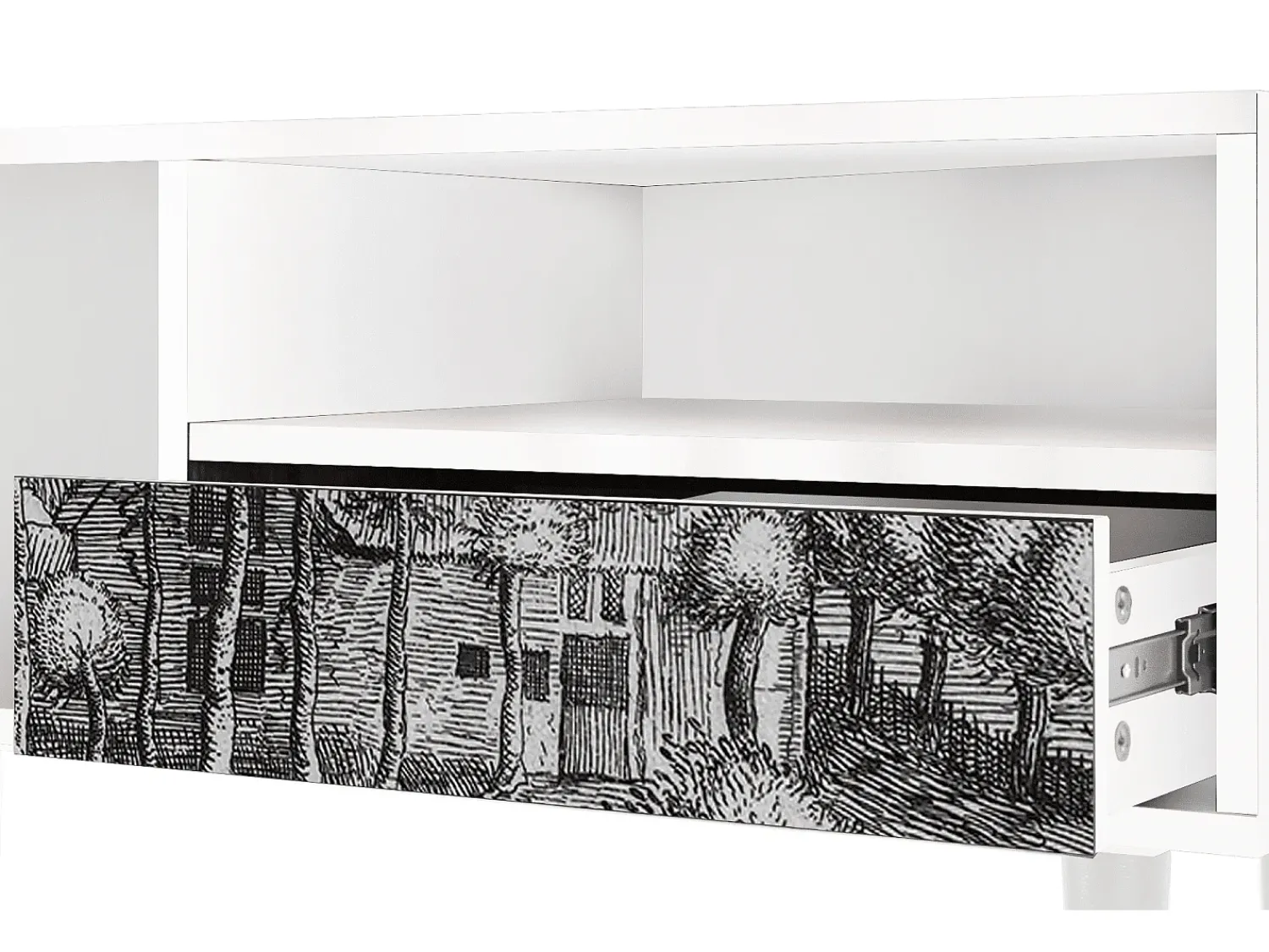 Móvel De Tv| Mueble de TV - 115х59х48 cm - T3 - A Pond, Branco Bege
