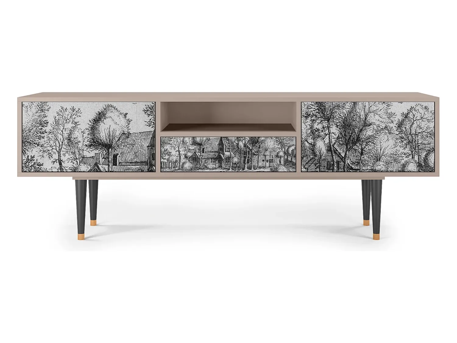 Móvel De Tv* Mueble de TV - 170х59х41 cm - T6 - A Pond, Latte Bege