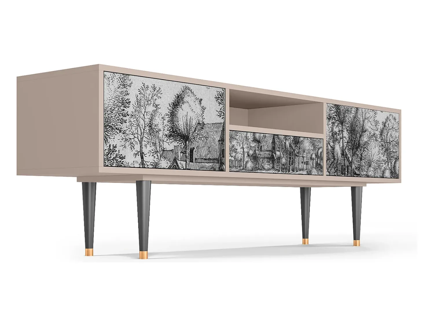 Móvel De Tv* Mueble de TV - 170х59х41 cm - T6 - A Pond, Latte Bege