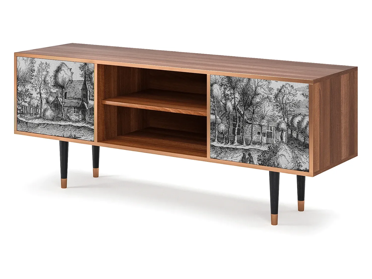 Mueble de TV - 170х69х48 cm - T2 - A Pond, Nogueira^ Móvel De Tv