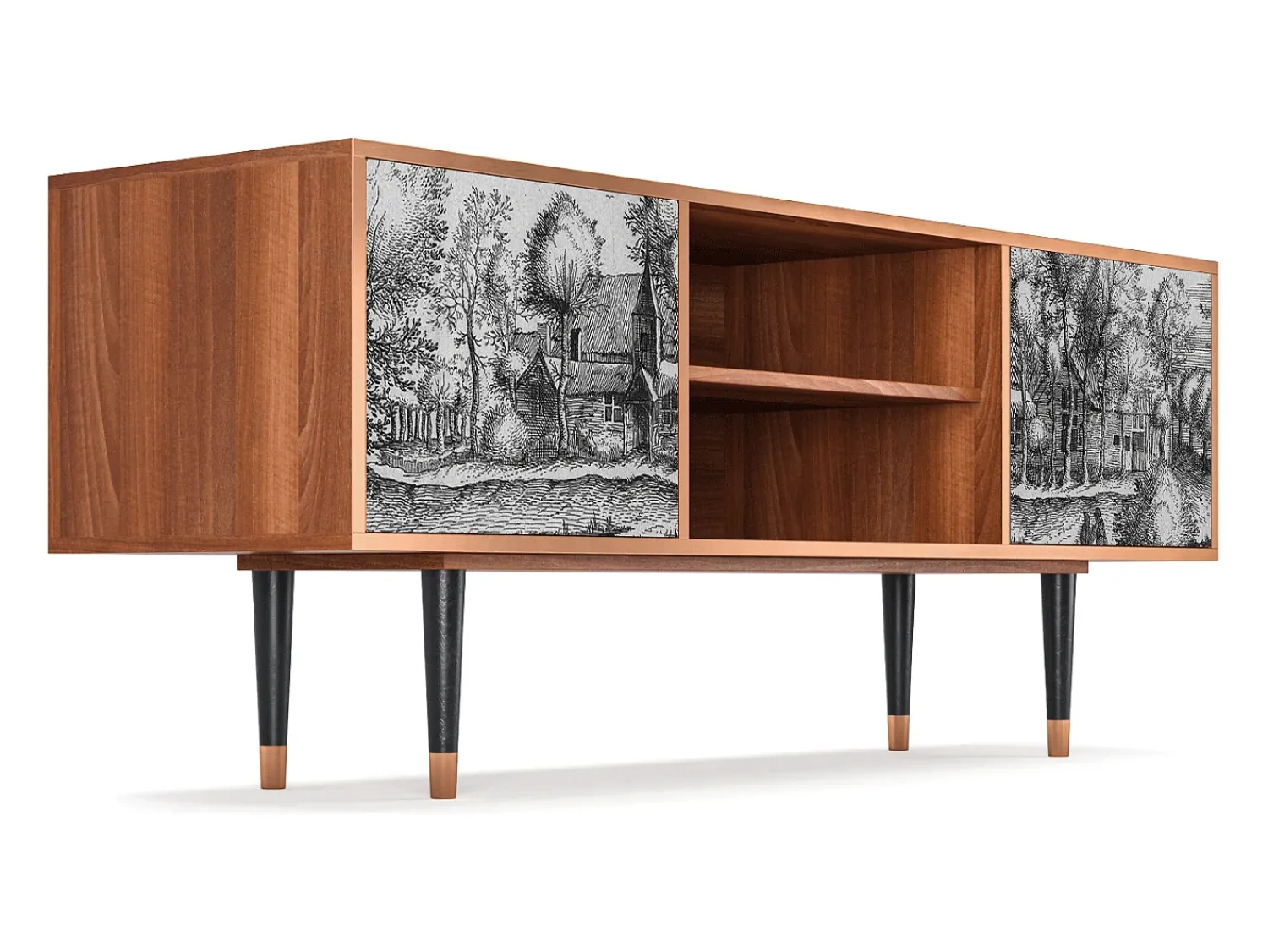 Mueble de TV - 170х69х48 cm - T2 - A Pond, Nogueira^ Móvel De Tv