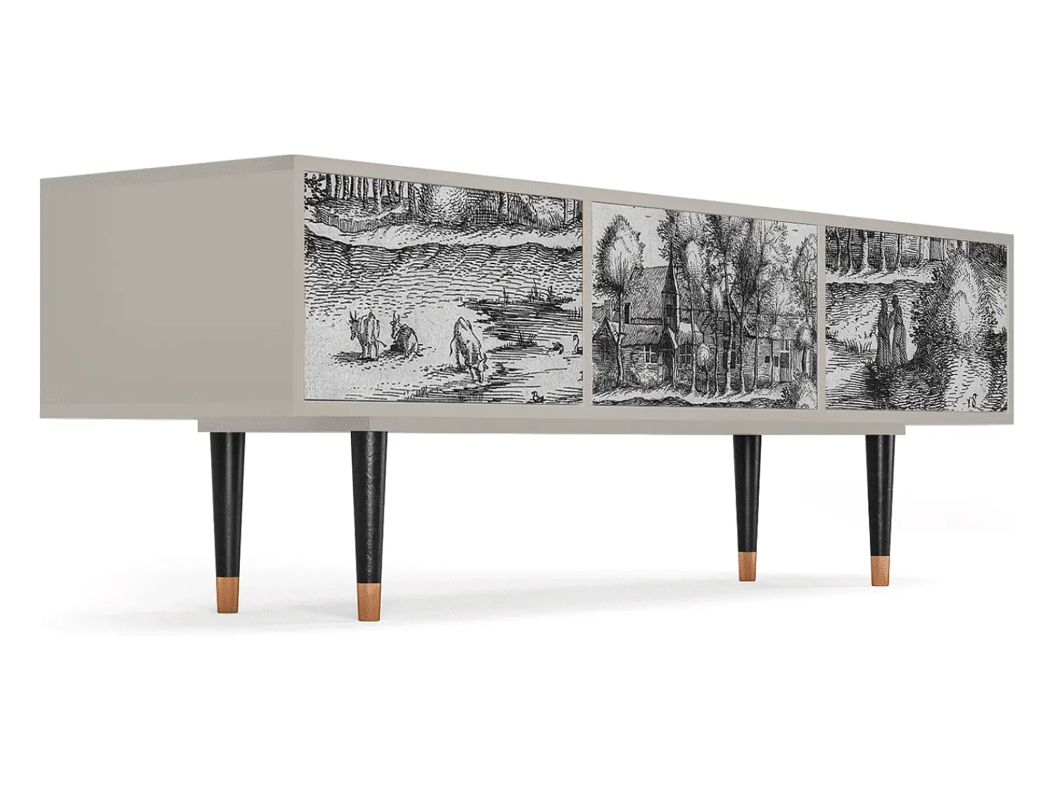 Móvel De Tv| Mueble de TV - 170х59х48 cm - T4 - A Pond, Areia Bege