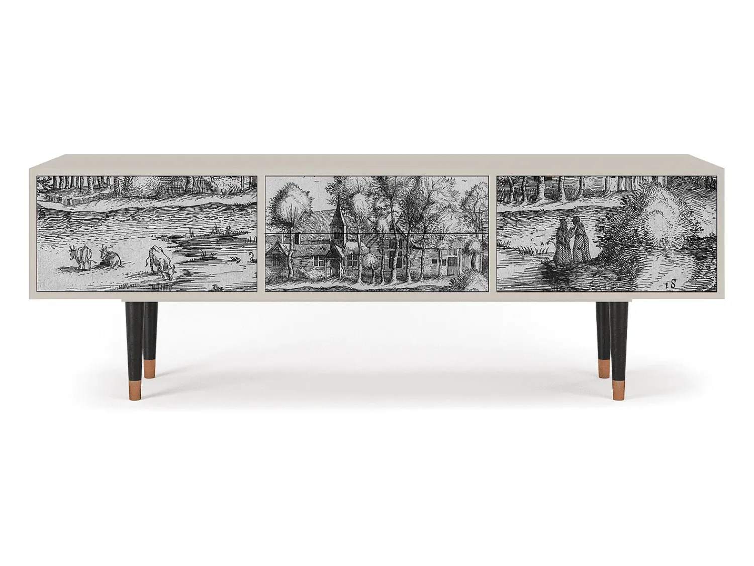 Móvel De Tv| Mueble de TV - 170х59х48 cm - T4 - A Pond, Areia Bege