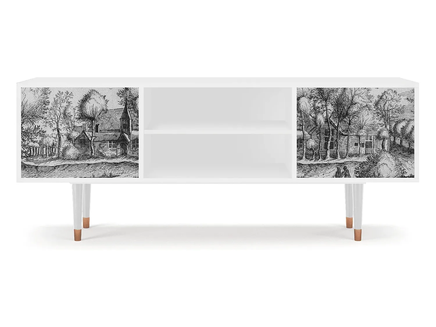Móvel De Tv* Mueble de TV - 170х69х48 cm - T2 - A Pond, Branco Bege