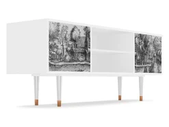 Móvel De Tv* Mueble de TV - 170х69х48 cm - T2 - A Pond, Branco Bege