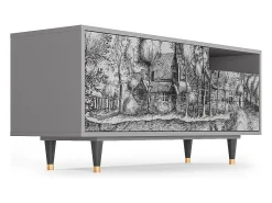 Clearance Mueble de TV - 125х56х41 cm - T7 - A Pond, Cinza Cinzento