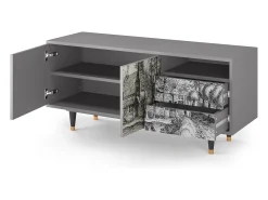 Clearance Mueble de TV - 125х56х41 cm - T7 - A Pond, Cinza Cinzento