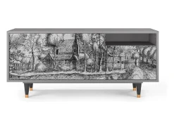 Clearance Mueble de TV - 125х56х41 cm - T7 - A Pond, Cinza Cinzento