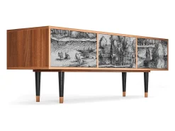 New Mueble de TV - 170х59х48 cm - T4 - A Pond, Nogueira Castanho