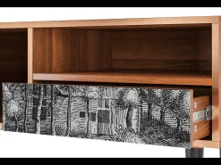 Móvel De Tv| Mueble de TV - 115х59х48 cm - T3 - A Pond, Nogueira Castanho