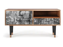 Móvel De Tv| Mueble de TV - 115х59х48 cm - T3 - A Pond, Nogueira Castanho