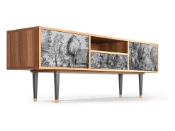 Móvel De Tv* Mueble de TV - 170х59х41 cm - T6 - A Pond, Nogueira Castanho