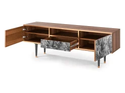 Móvel De Tv* Mueble de TV - 170х59х41 cm - T6 - A Pond, Nogueira Castanho