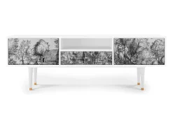 Móvel De Tv* Mueble de TV - 170х59х41 cm - T6 - A Pond, Branco Bege