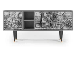 Sale Mueble de TV - 150х69х41 cm - T5 - A Pond, Cinza Cinzento