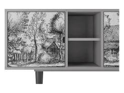 Sale Mueble de TV - 150х69х41 cm - T5 - A Pond, Cinza Cinzento