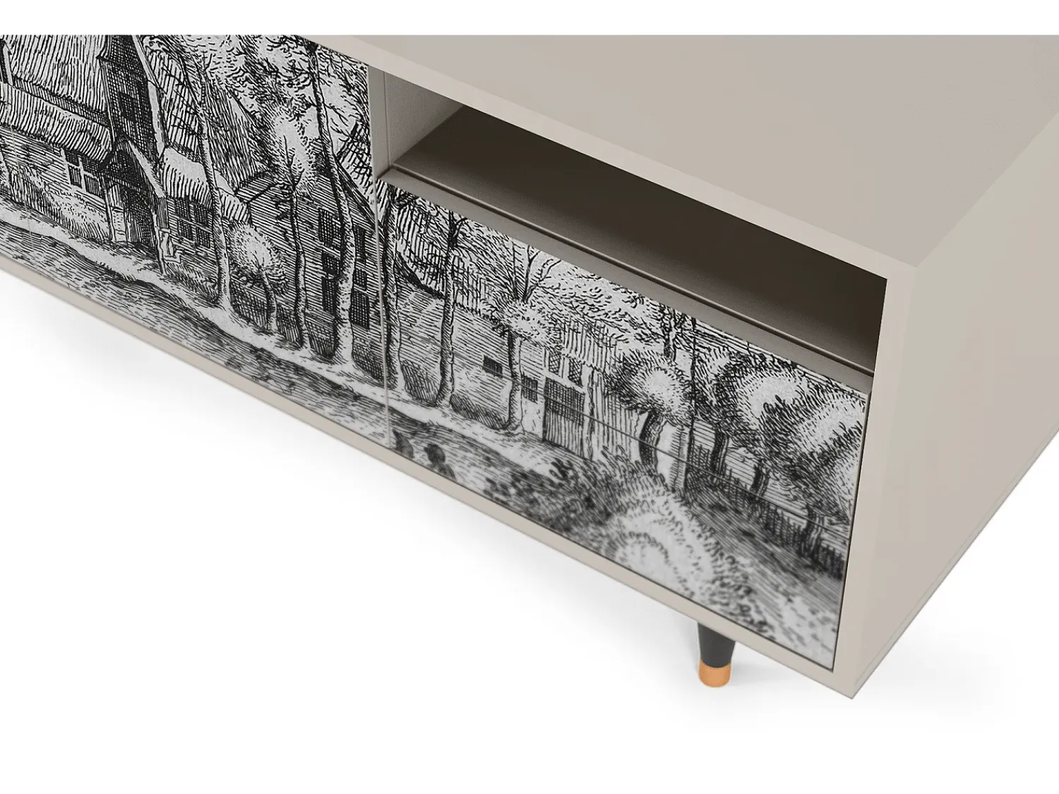 Clearance Mueble de TV - 125х56х41 cm - T7 - A Pond, Areia Bege