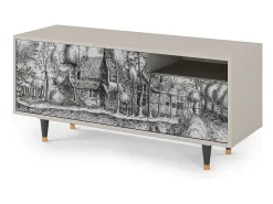 Clearance Mueble de TV - 125х56х41 cm - T7 - A Pond, Areia Bege