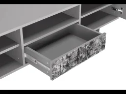 Móvel De Tv| Mueble de TV - 170х59х41 cm - T6 - A Pond, Cinza Cinzento