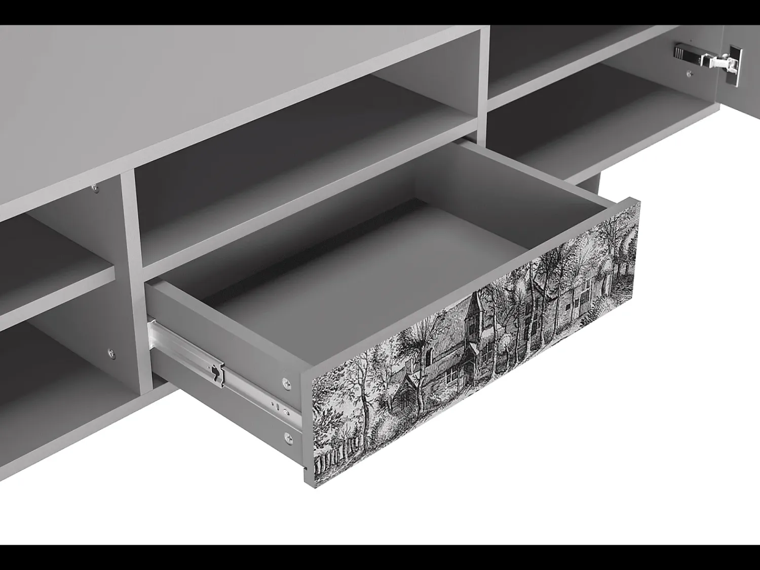 Móvel De Tv| Mueble de TV - 170х59х41 cm - T6 - A Pond, Cinza Cinzento