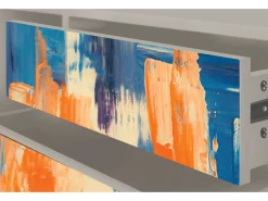 Móvel De Tv* Mueble de TV - 170х59х48 cm - T4 - Abstract Expressionism, Areia Bege